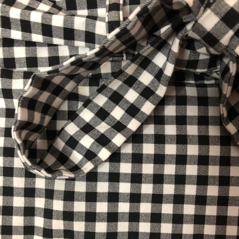 NWOT ZARA High Rise Paperbag Waist Gingham Black & White Plaid Shorts Sz Xs - Picture 8 of 15